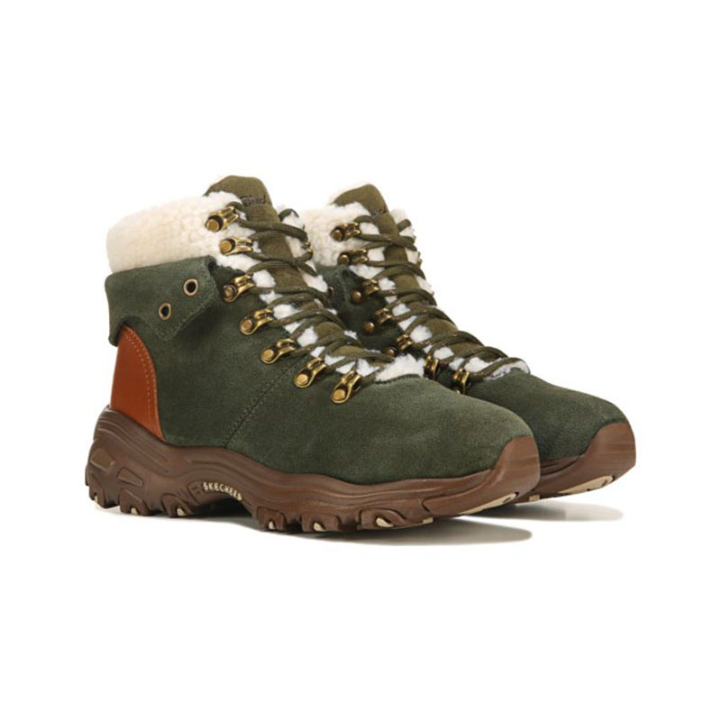 斯凯奇麂皮毛里防滑底正品棉鞋