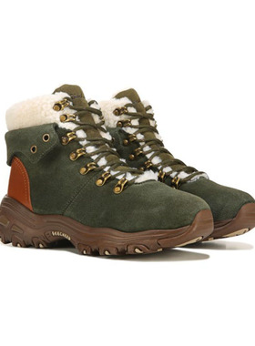 Skechers/斯凯奇女棉鞋麂皮毛里防滑底户外冬季保暖正品49183