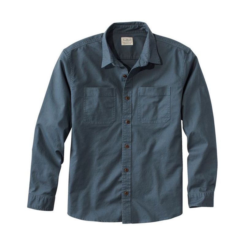 L.L.Bean/宾恩男士衬衫直筒长袖翻领开襟系扣春季正品TK513080