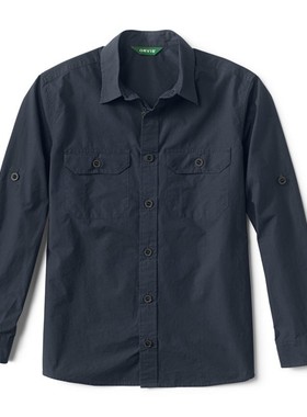 ORVIS男衬衫方领长袖春夏柔软百搭吸湿排汗运动休闲时尚亲肤3F7N