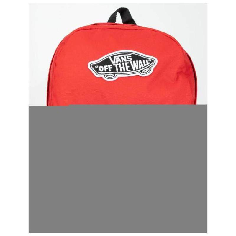 VANS/范斯男女双肩背包书包休闲耐磨涤纶红色净版正品365312