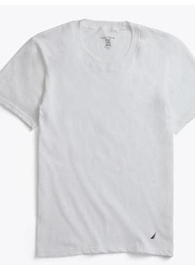 爆款nautica/诺帝卡男子短袖T恤纯棉舒适时尚简约宽松3件装Z60305