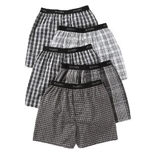 HANES/恒适男内裤中腰透气短裤平角裤舒适透气5条装正品798BP5