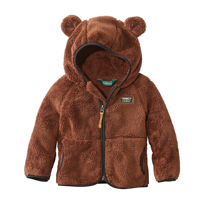 L.L.Bean/宾恩婴幼儿抓绒夹克连帽衫小熊耳朵可爱正品10634048