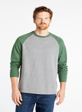 L.L. Bean/宾恩男士T恤套头衫长袖拼色圆领时尚日常正品TA501142