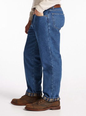 L.L. Bean/宾恩男子长裤休闲裤牛仔裤法国绒衬里正品TA130657