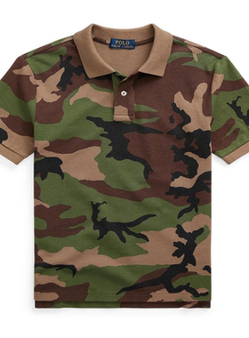 拉夫劳伦POLO RALPH LAUREN8-20男孩童装短袖迷彩Polo衫时尚修身