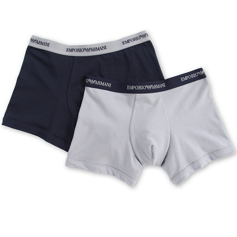 EMPORIO ARMANI/阿玛尼男平角内裤四角短裤头亲肤2件正品1144775