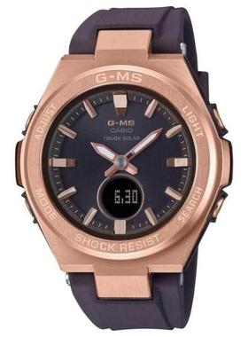 卡西欧女手表Casio G-Shock太阳能模拟石英防震礼物MSGS200G-5A