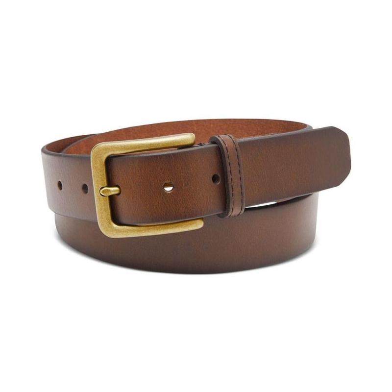Fossil/化石男腰带皮带复古棕色牛仔风百搭正品10561448