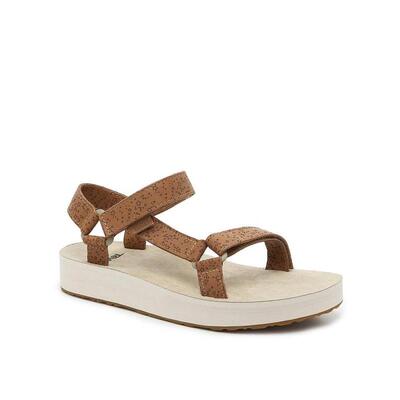 teva真皮厚底中跟凉鞋