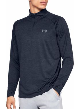 爆款安德玛Under Armour男Polo衫运动T恤长袖休闲套头衫半拉链春