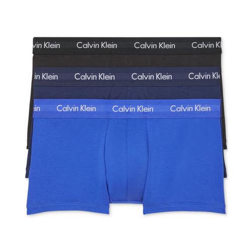 Calvin Klein/凯文克莱男平角内裤3件装棉质弹力低腰舒适吸汗泳裤