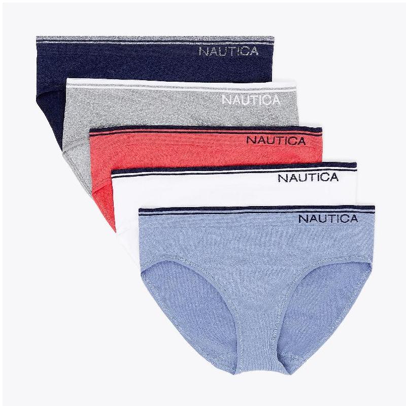 nautica/诺帝卡女三角内裤透气柔软家居裤提5件装正品NT9340-5PKB