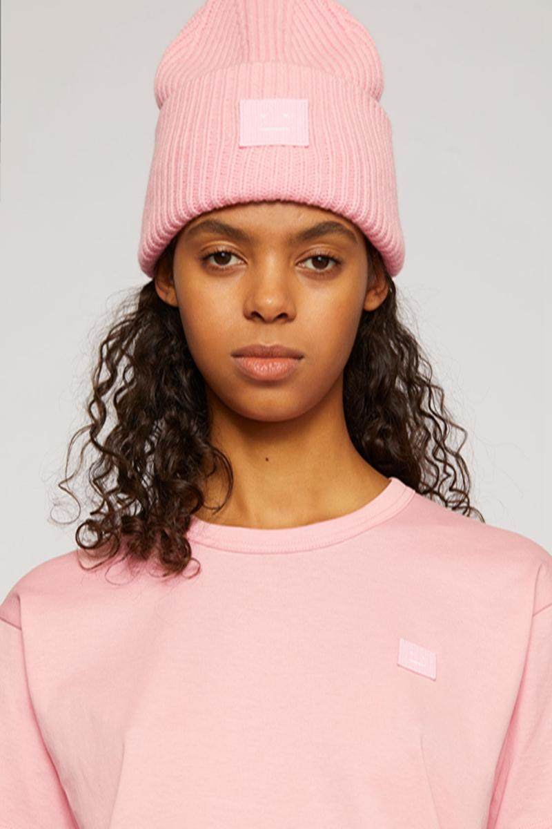 acne studios笑脸帽冬毛线帽纯羊毛男女情侣针织冷帽正品jxd40009