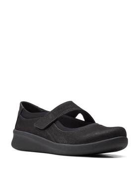 clarks其乐女鞋玛丽珍鞋圆头浅口平跟休闲布面透气正品11904764