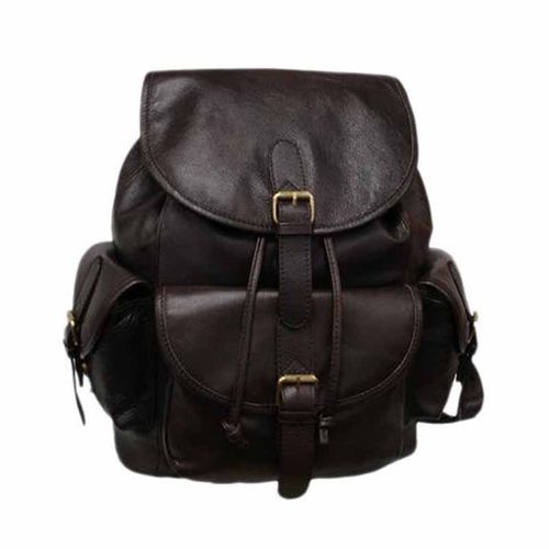 抽绳翻盖出行复古风轻便双肩背包