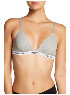 Calvin Klein文胸女士CK三角杯内衣无钢圈舒适透气简约棉质QF5650