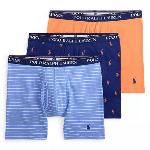 POLO RALPH LAUREN拉夫劳伦男士内裤平角内裤吸汗3件装四角短裤
