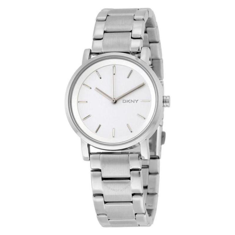 dkny/唐可娜儿女士手表白色表盘不锈钢腕表礼物通勤正品ny2342