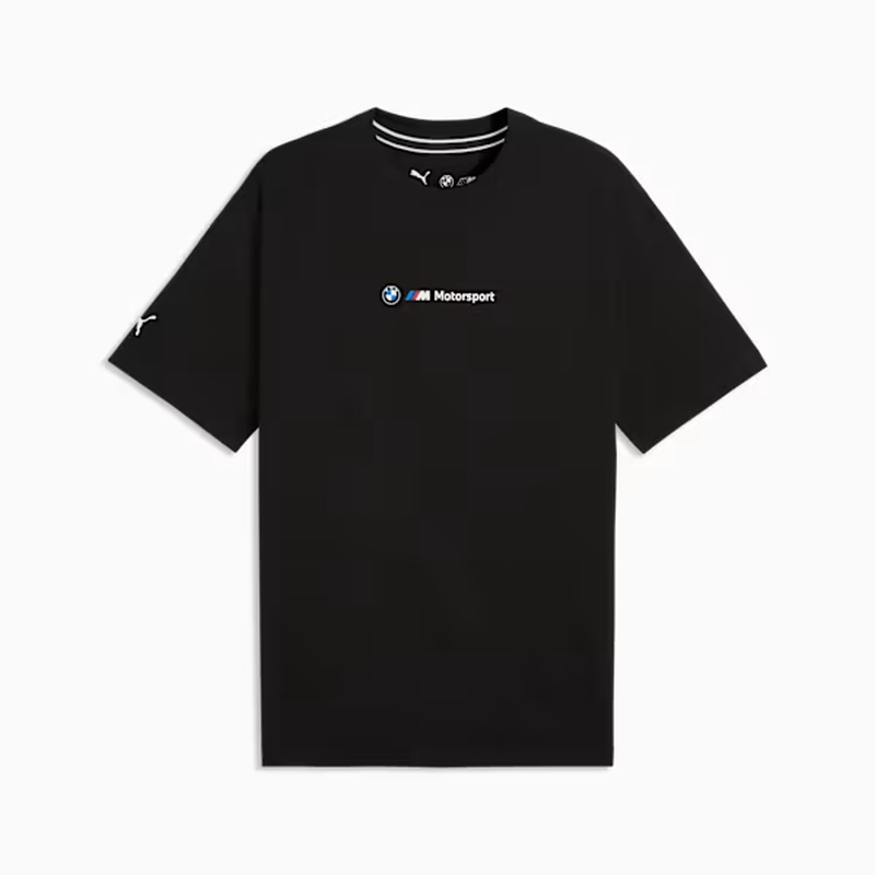 PUMA/彪马运动T恤纯棉短袖半截袖黑色BMW M联名款赛车服春季新品