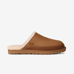 UGG男士拖鞋休闲棉拖包头拖Nomad拖鞋羊毛加厚家居鞋室外鞋秋冬季