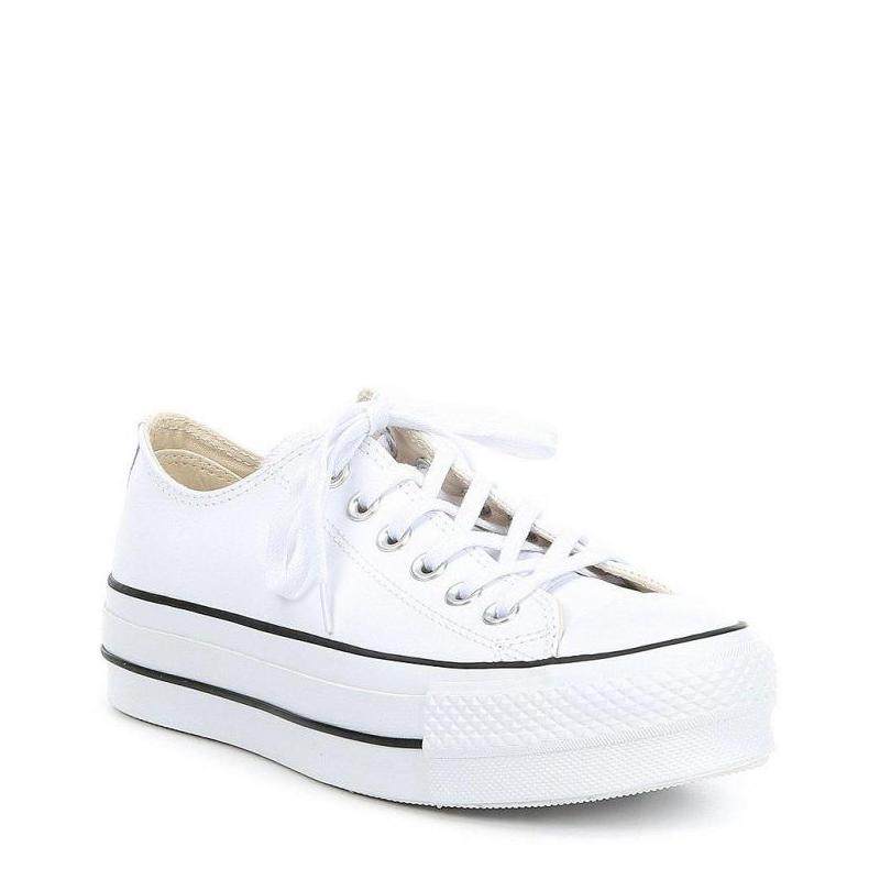 converse/匡威女帆布鞋chuck taylor低帮厚底小白鞋经典款5620002