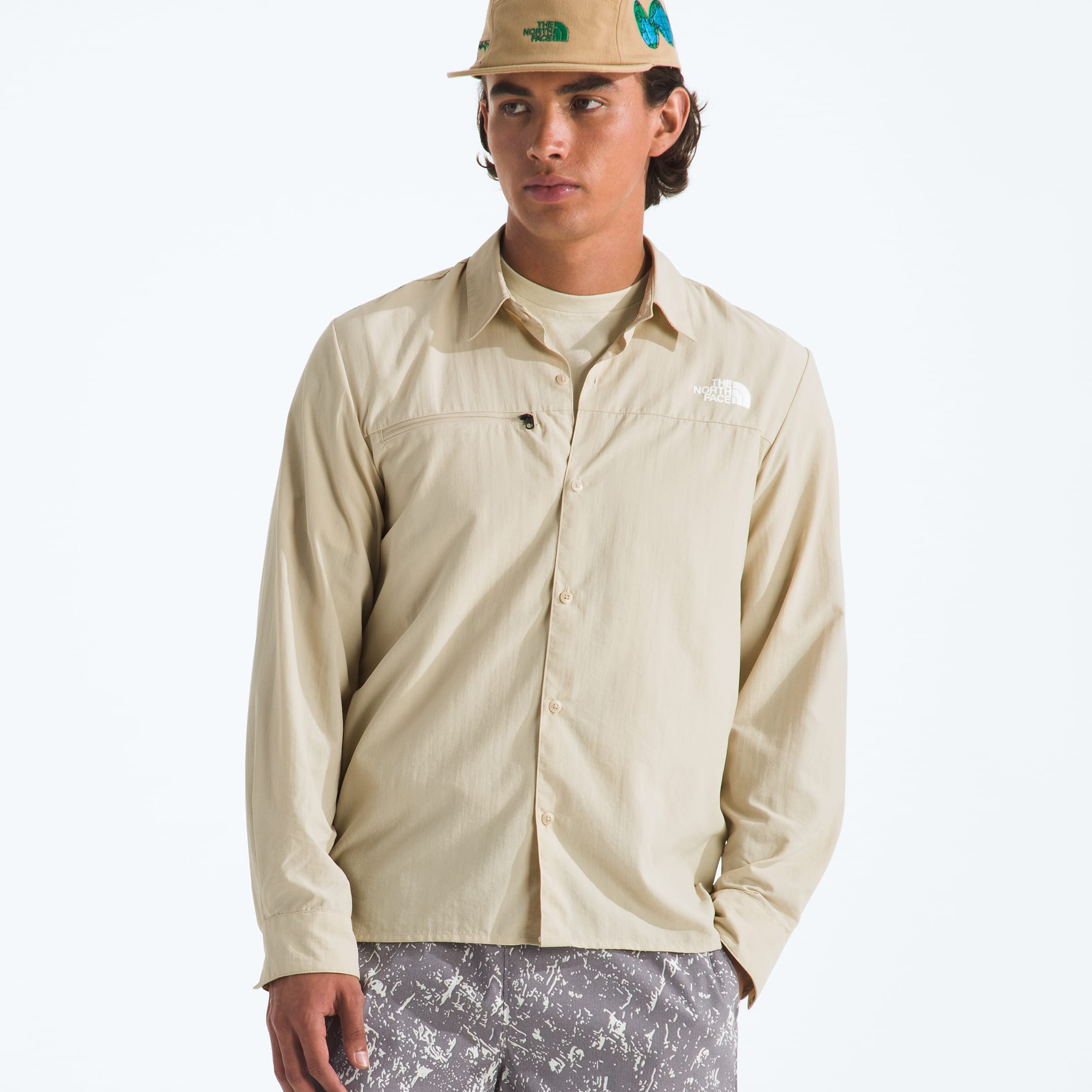 THE NORTH FACE北面男士男POLO衫衬衫长袖耐磨损吸湿排汗防水透气