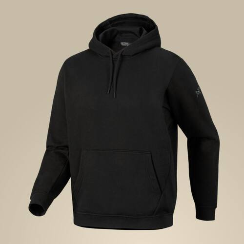 Arc'teryx/始祖鸟男士抓绒卫衣Emblem连帽衫户外保暖宽松秋冬季