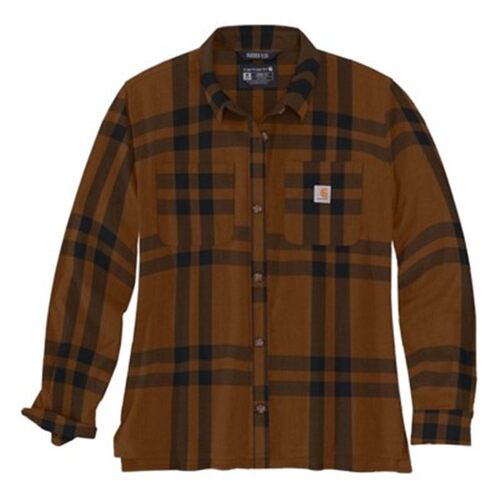 Carhartt/卡哈特女装衬衫长袖翻领宽松格子棉质休闲上衣105989