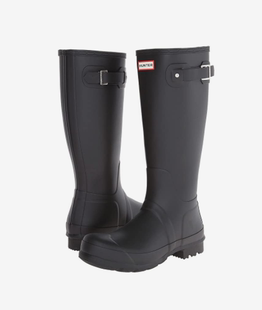 Hunter雨鞋 B0165 高筒防水耐磨防滑黑色正品 雨靴男鞋