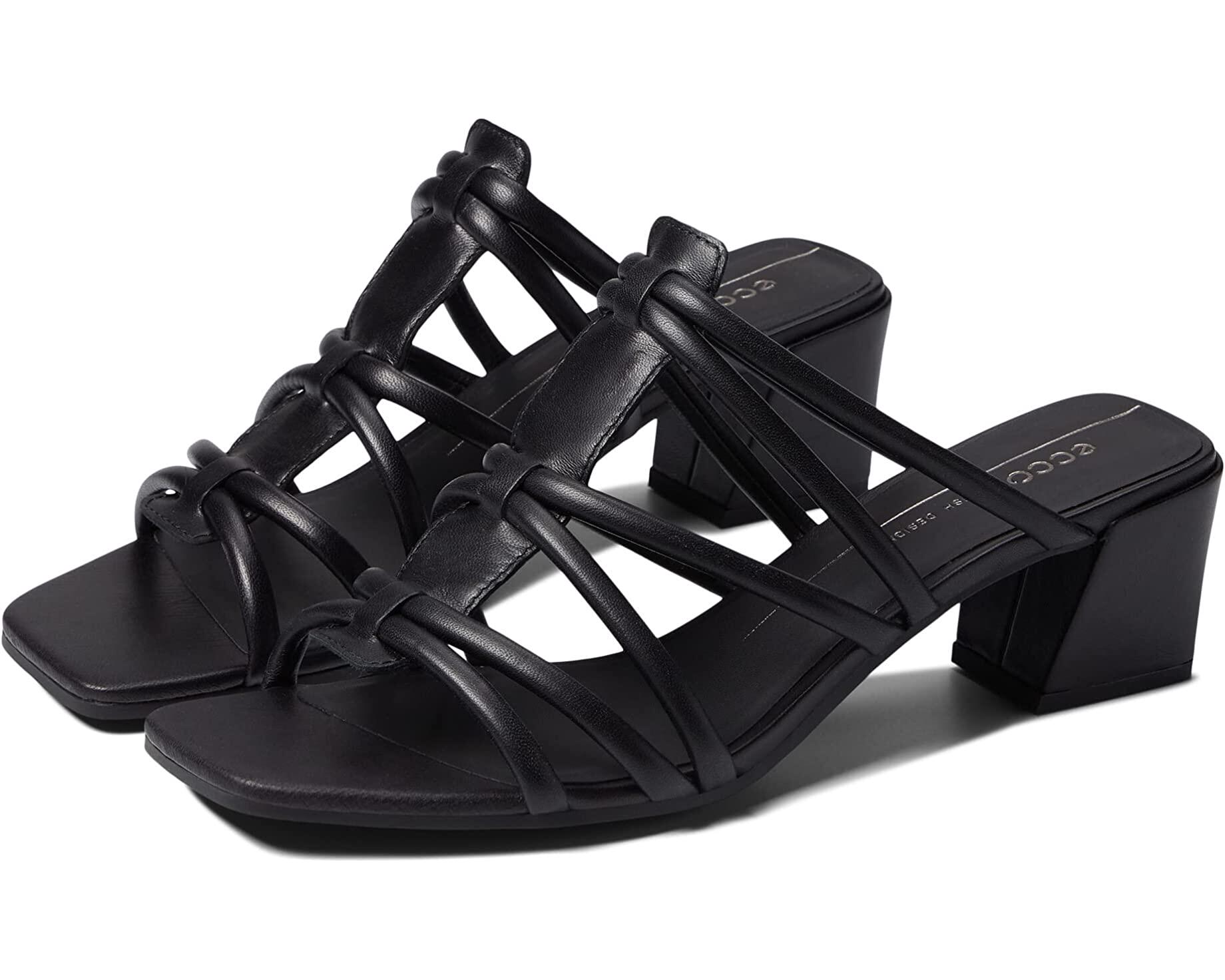 ecco爱步女高跟凉鞋方跟凉拖拖鞋细带性感不累脚直邮正品291303