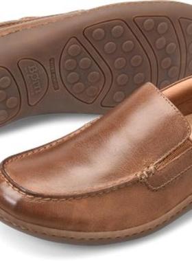 Born/博仁男休闲皮鞋牛皮套脚圆头透气软皮一脚蹬驾车直邮H46502