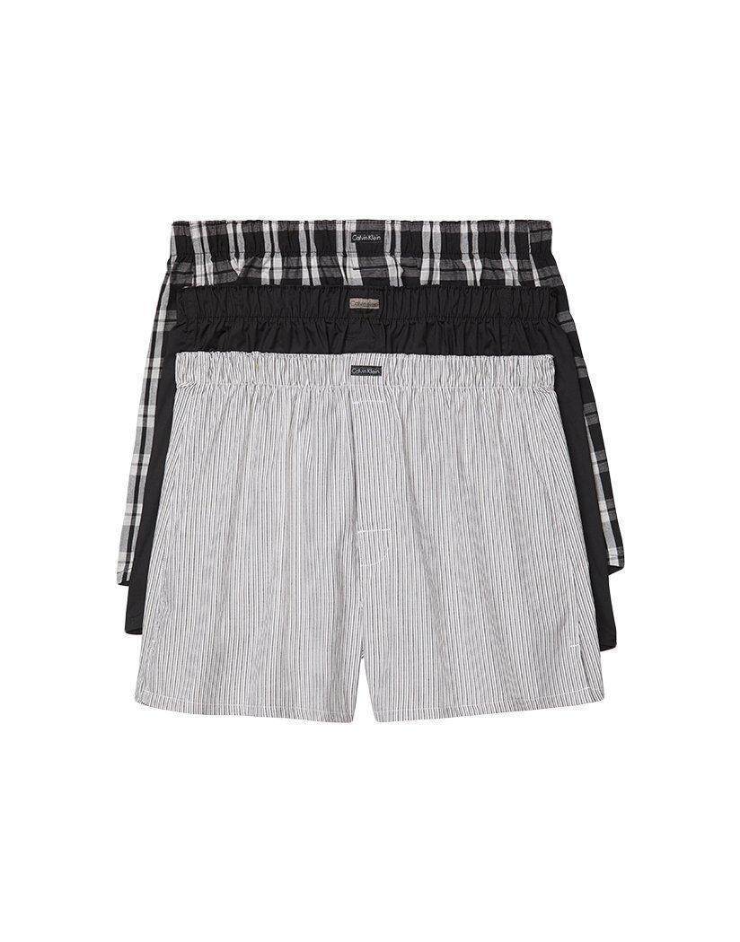 Calvin Klein/凯文克莱男士短裤 平角内裤睡裤短裤格子条纹NB4006