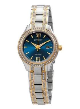 Citizen/西铁城女士手表蓝色表盘腕表礼物通勤正品FE1234-50L
