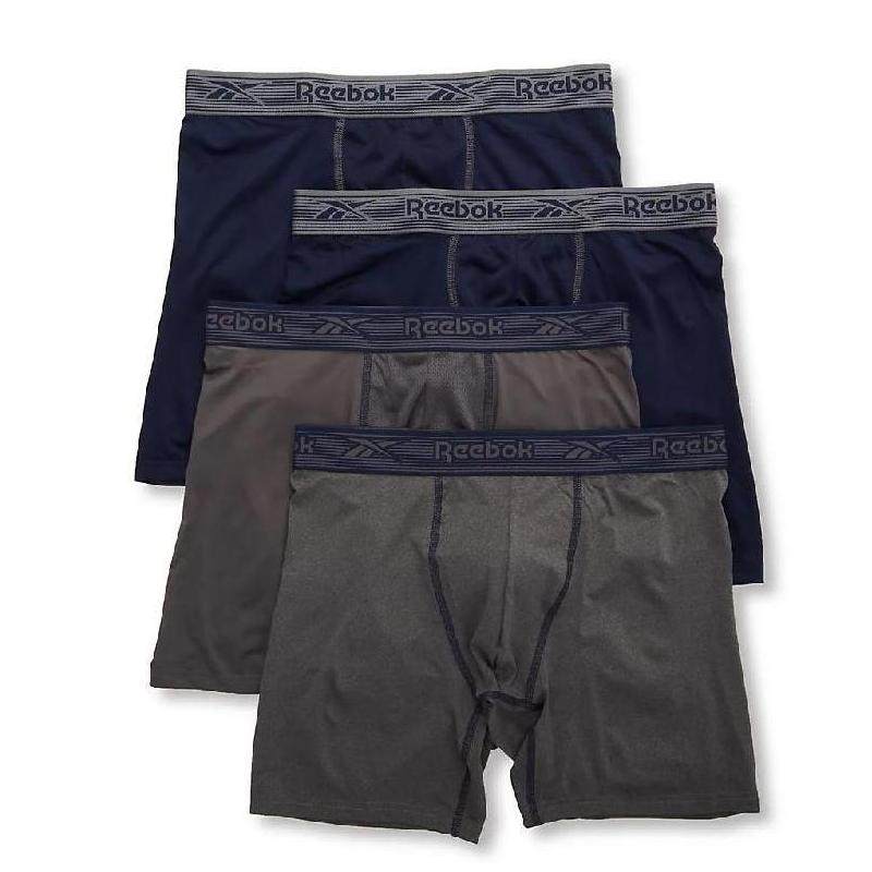 Reebok/锐步男内裤中腰透气短裤平角裤舒适透气4条正品213PB43