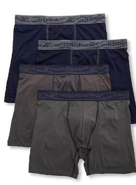 Reebok/锐步男内裤中腰透气短裤平角裤舒适透气4条正品213PB43
