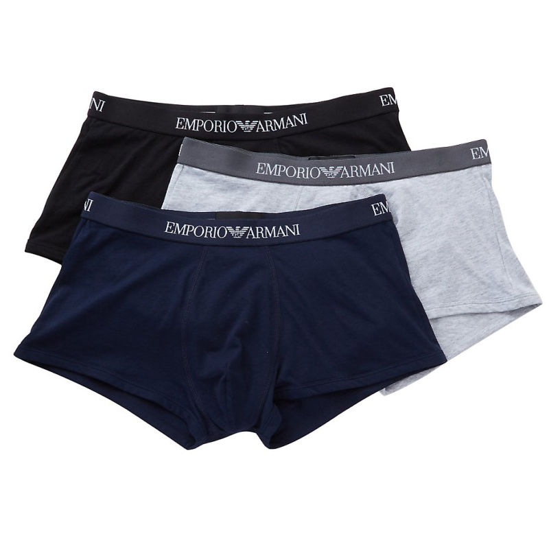 EMPORIO ARMANI/阿玛尼男子平角内裤四角短裤头透气3正品1118282
