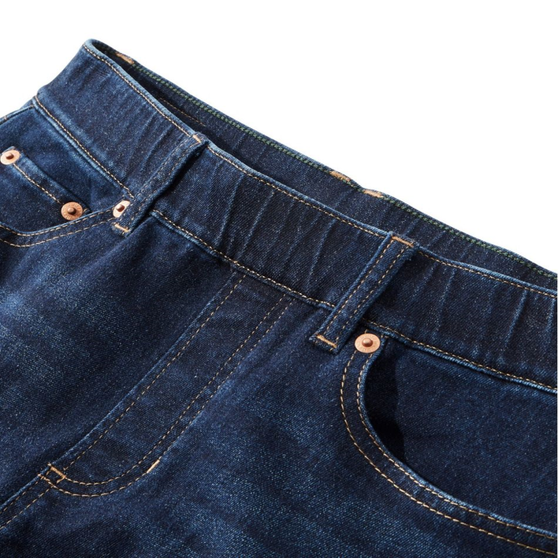 l. bean/宾恩女士牛仔裤松紧腰长裤棉质柔软舒适正品ta510225