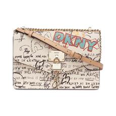 Сумка dkny/唐可娜儿女单肩斜挎包锁头皮质信封包翻盖中号正品9436921 DKNY/9436921