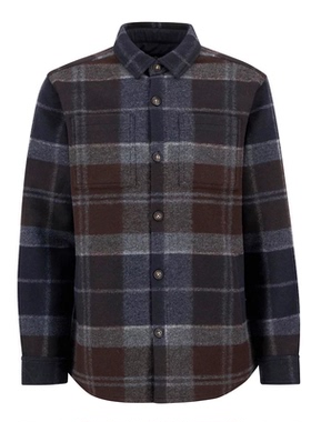 Orvis男士外套修身格纹衬衫夹克格子衫柔软复古开衫美式男装春秋