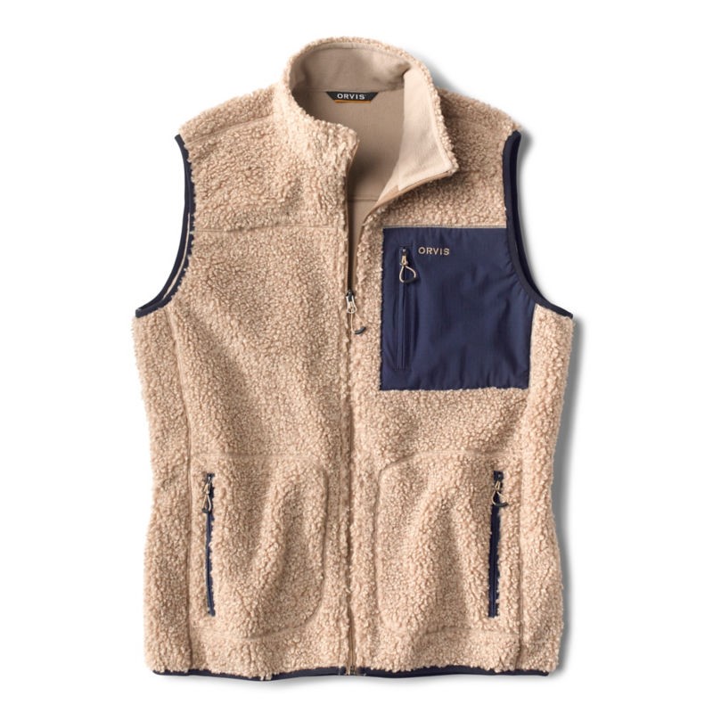 ORVIS男背心马甲无袖含羊羔毛保暖春秋柔软轻质外套舒适时尚25ZE