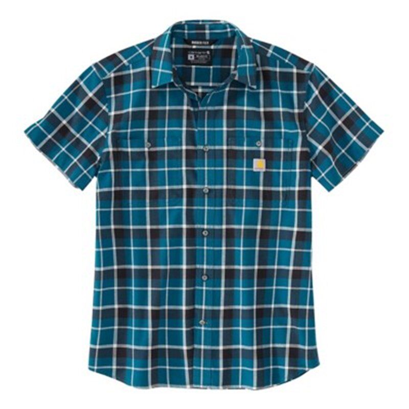 Carhartt/卡哈特男装衬衫短袖翻领格子宽松轻质半截袖上衣106139
