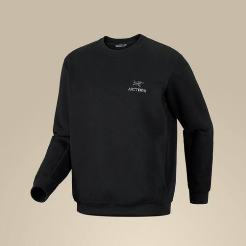 Arc'teryx/始祖鸟男士卫衣Emblem 抓绒圆领套头衫吸汗保暖秋冬季
