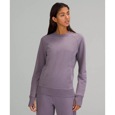 lululemon瑜伽服女卫衣Scuba香芋紫弹力运动秋冬欧美小众正品jx7