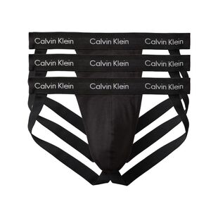 Calvin CK男士 内裤 镂空三角性感双丁JockStrap3条装 Klein凯文克莱