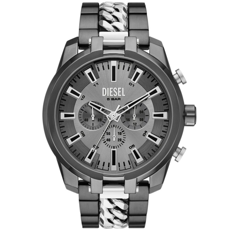 diesel/迪赛男士手表瑞士石英机芯不锈钢腕表圆形防水51mm1601350