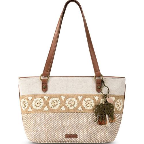 sakroots女托特包单肩包小包内里帆布印花拉链民族风白领107739