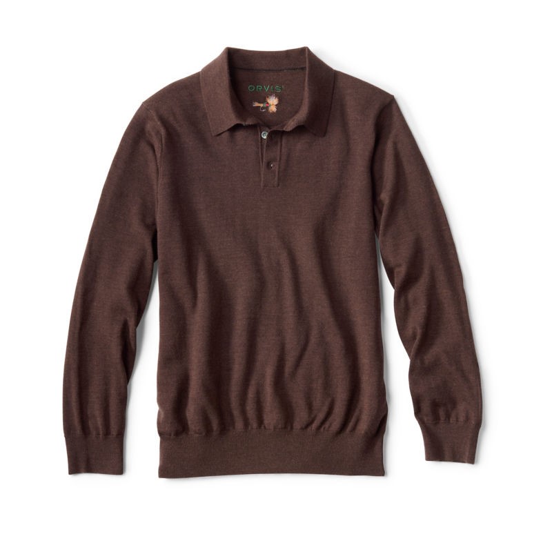 ORVIS男士毛衣针织衫翻领柔软透气吸湿秋冬羊毛衫POLO衫3CSC