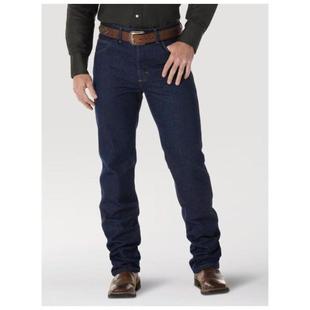 Wrangler/威格男士牛仔裤直筒休闲弹力深蓝色加长裤子正品36MWZ